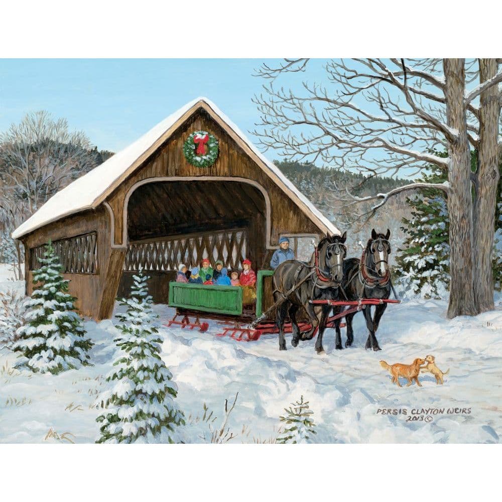 Sleigh Ride 53 In X 69 In Boxed Christmas Cards by Persis Clayton Weirs Main Product  Image width=&quot;1000&quot; height=&quot;1000&quot;