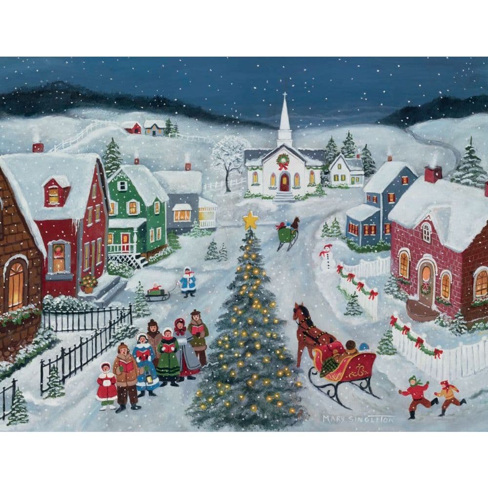 Silent Night Boxed Christmas Cards 18 pack w Decorative Box by Mary Singleton Main Product Image width=&quot;1000&quot; height=&quot;1000&quot;