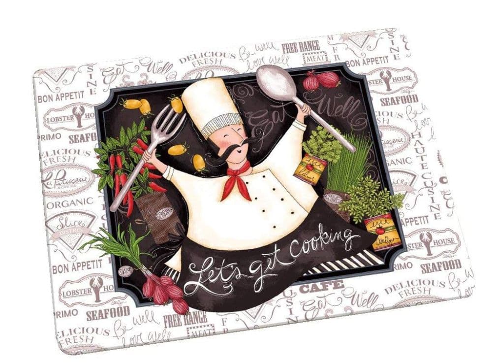 Lets Get Cooking Large Cutting Board by LoriLynn Simms Main Product  Image width="1000" height="1000"