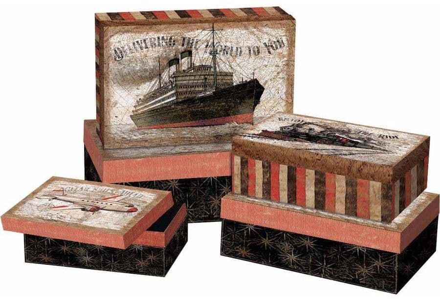 Vintage Travel Decorative Boxes by Tim Coffey Main Product  Image width="1000" height="1000"