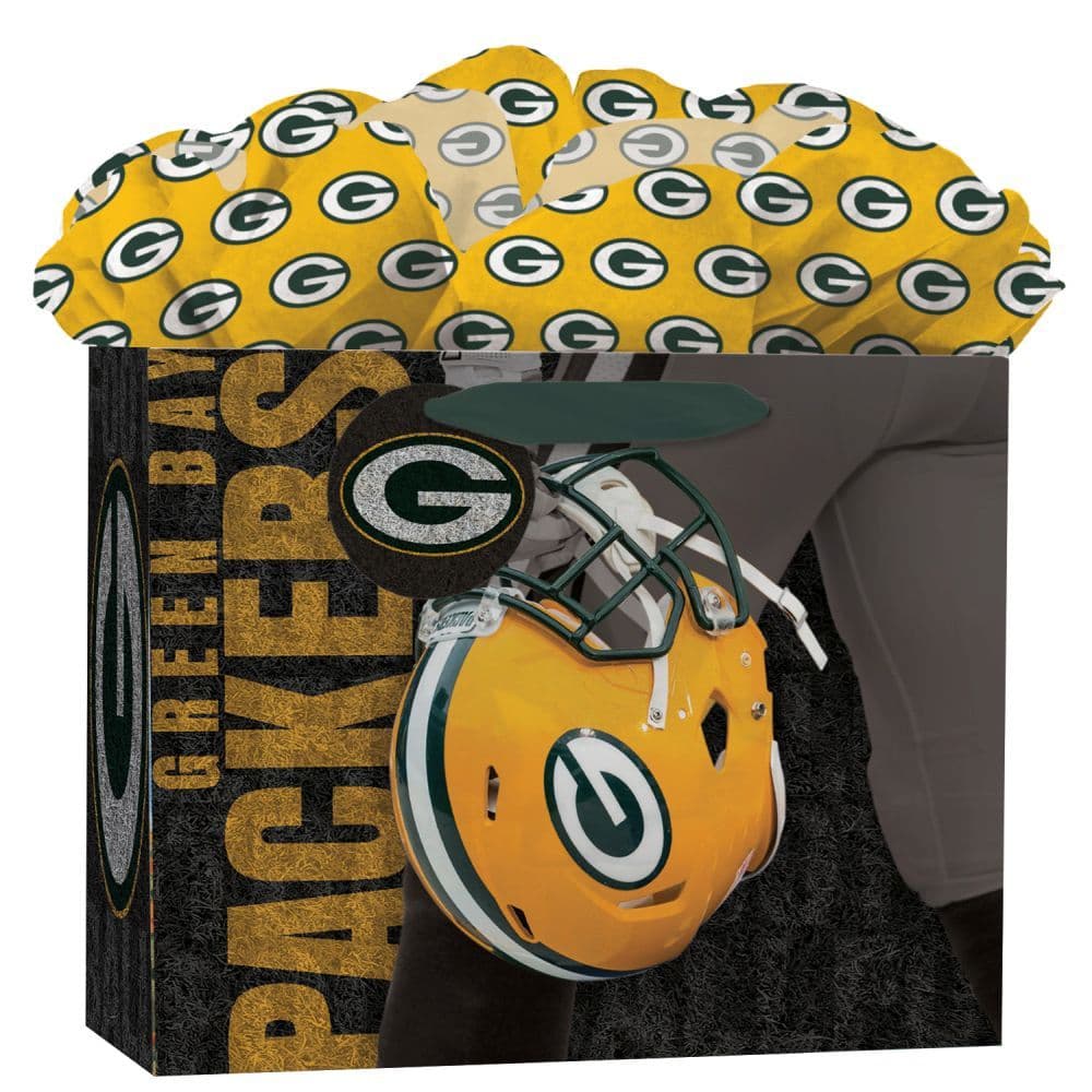 Green Bay Packers Medium Gogo Gift Bag Main Product  Image width=&quot;1000&quot; height=&quot;1000&quot;