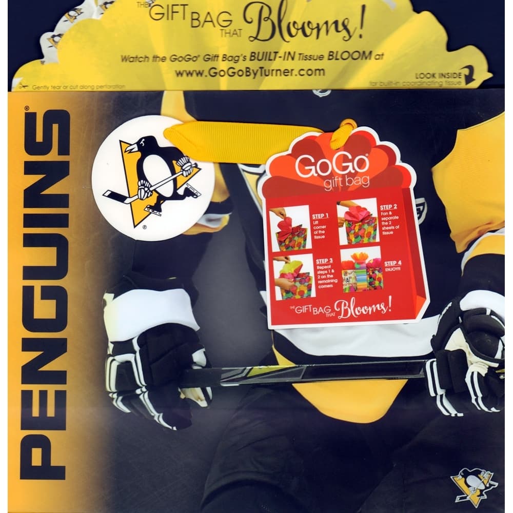 Pittsburgh Penguins Medium Gogo Gift Bag 3rd Product Detail  Image width="1000" height="1000"
