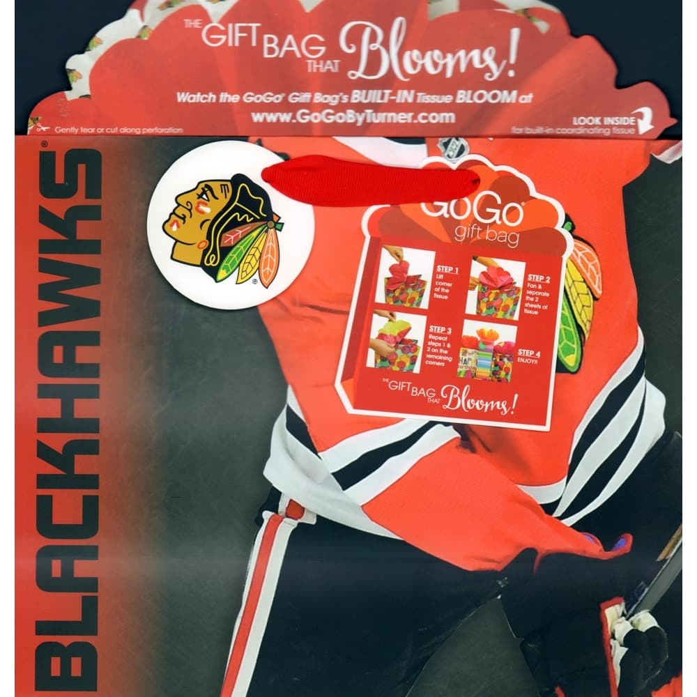 Chicago Blackhawks Medium Gogo Gift Bag 3rd Product Detail  Image width=&quot;1000&quot; height=&quot;1000&quot;