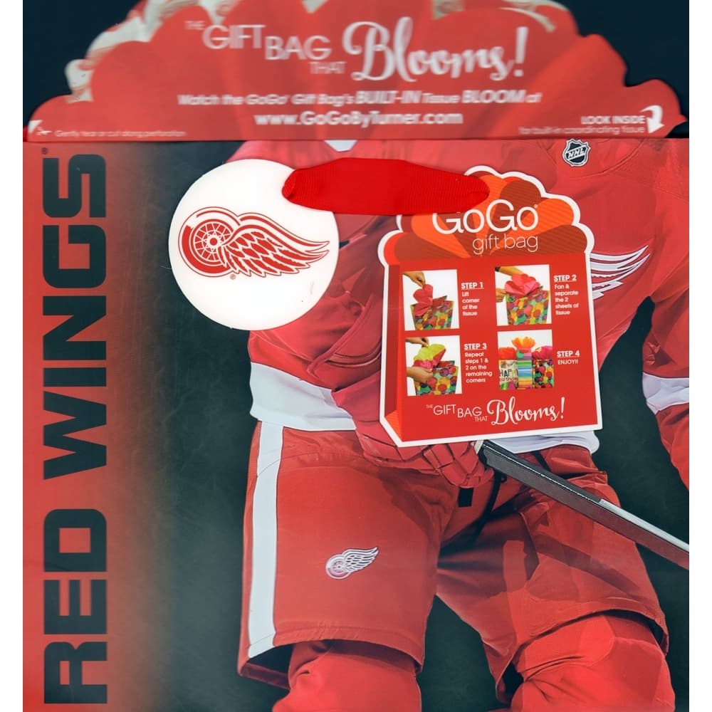 Detroit Red Wings Medium Gogo Gift Bag 3rd Product Detail  Image width="1000" height="1000"