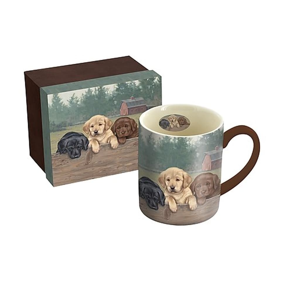 On the Fence 14 oz Mug by Jim Lamb Main Product  Image width=&quot;1000&quot; height=&quot;1000&quot;