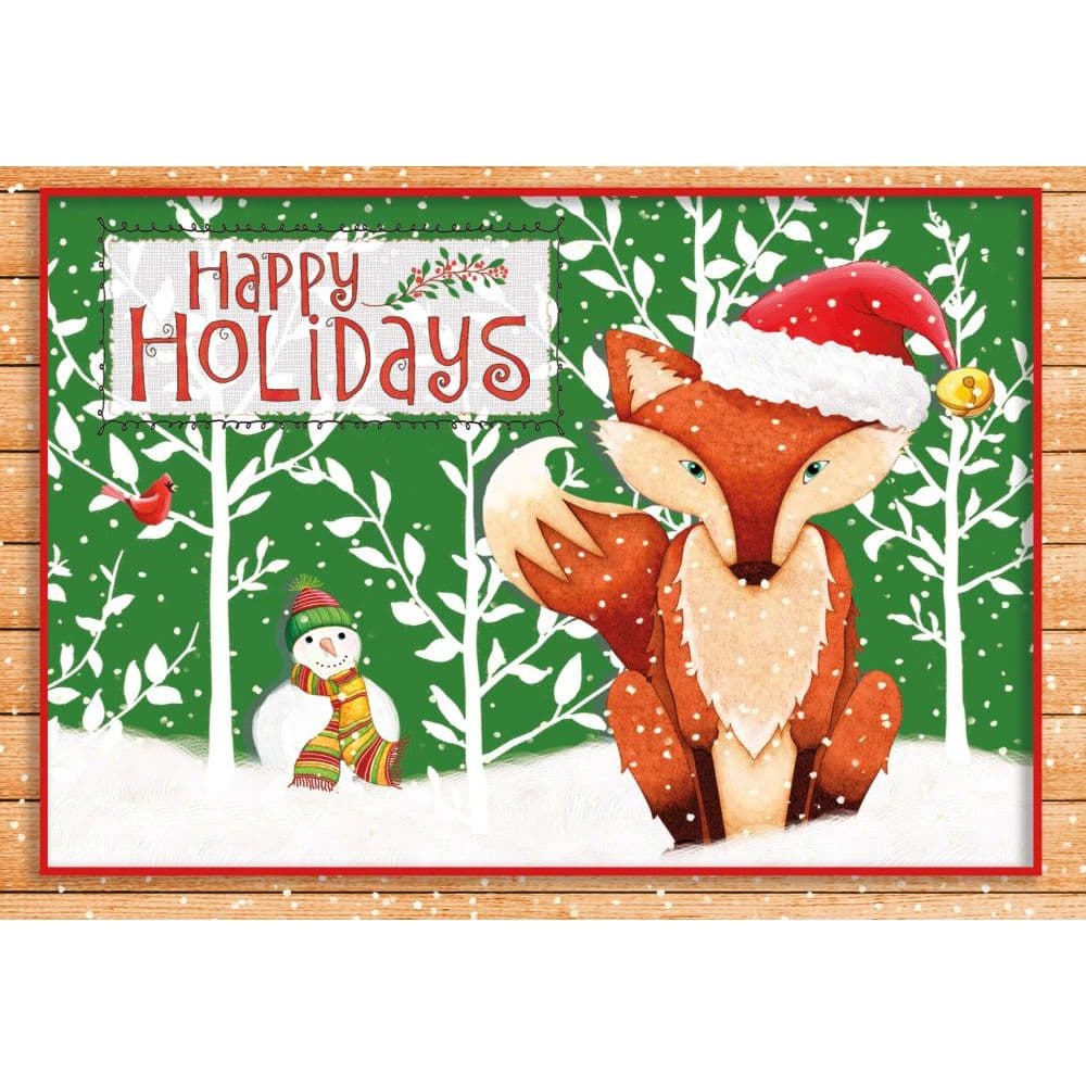 Holiday Fox 35 In X 5 In Petite Christmas Cards by Joy Hall Main Product  Image width=&quot;1000&quot; height=&quot;1000&quot;