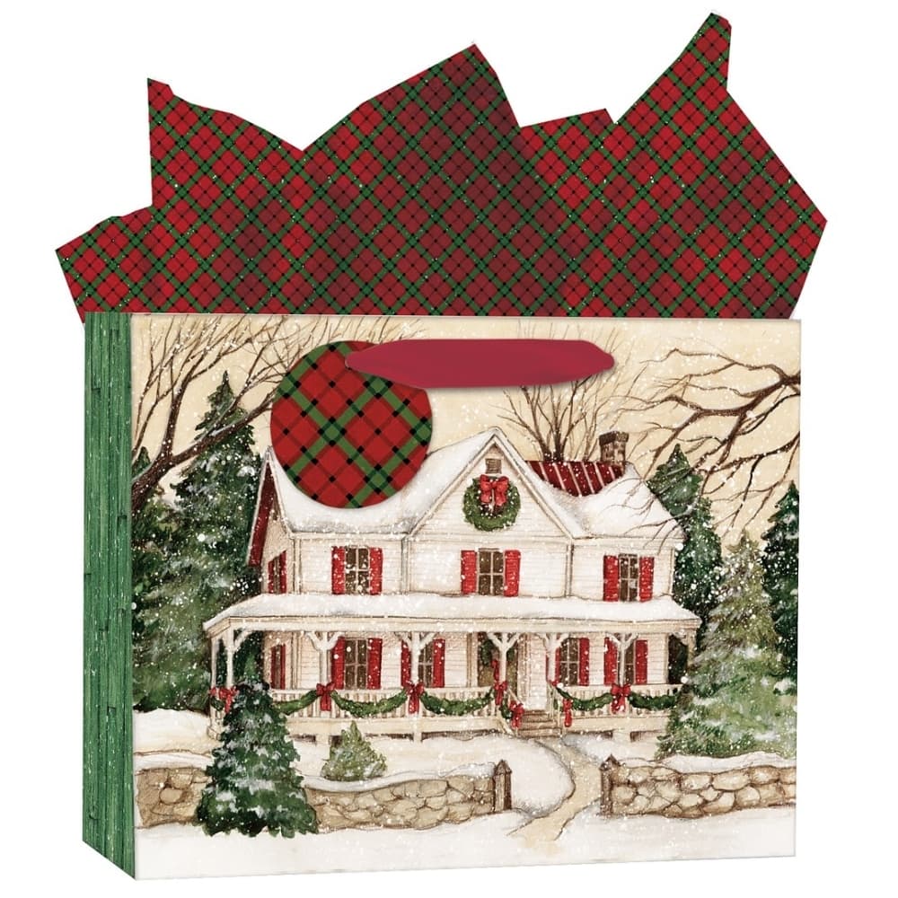 Evergreen Christmas Medium Gift Bag by Susan Winget Main Product  Image width="1000" height="1000"