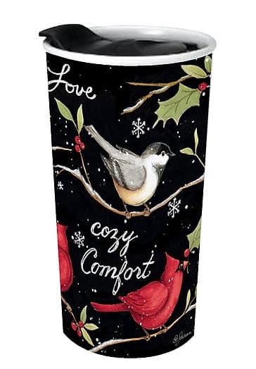 Winter Joy Ceramic Traveler Mug by Susan Winget Main Product  Image width="1000" height="1000"