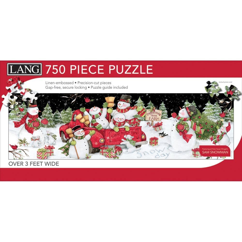 Snow Day 750 Piece Puzzle Panoramic by Susan Winget 3rd Product Detail  Image width=&quot;1000&quot; height=&quot;1000&quot;