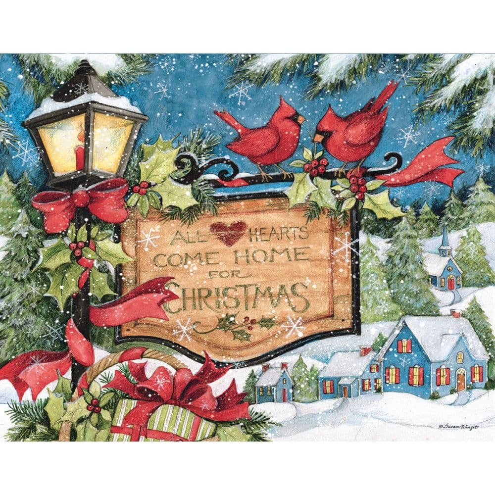 Hearts to Come Home Boxed Christmas Cards 18 pack w Decorative Box by Susan Winget Main Product Image width=&quot;1000&quot; height=&quot;1000&quot;