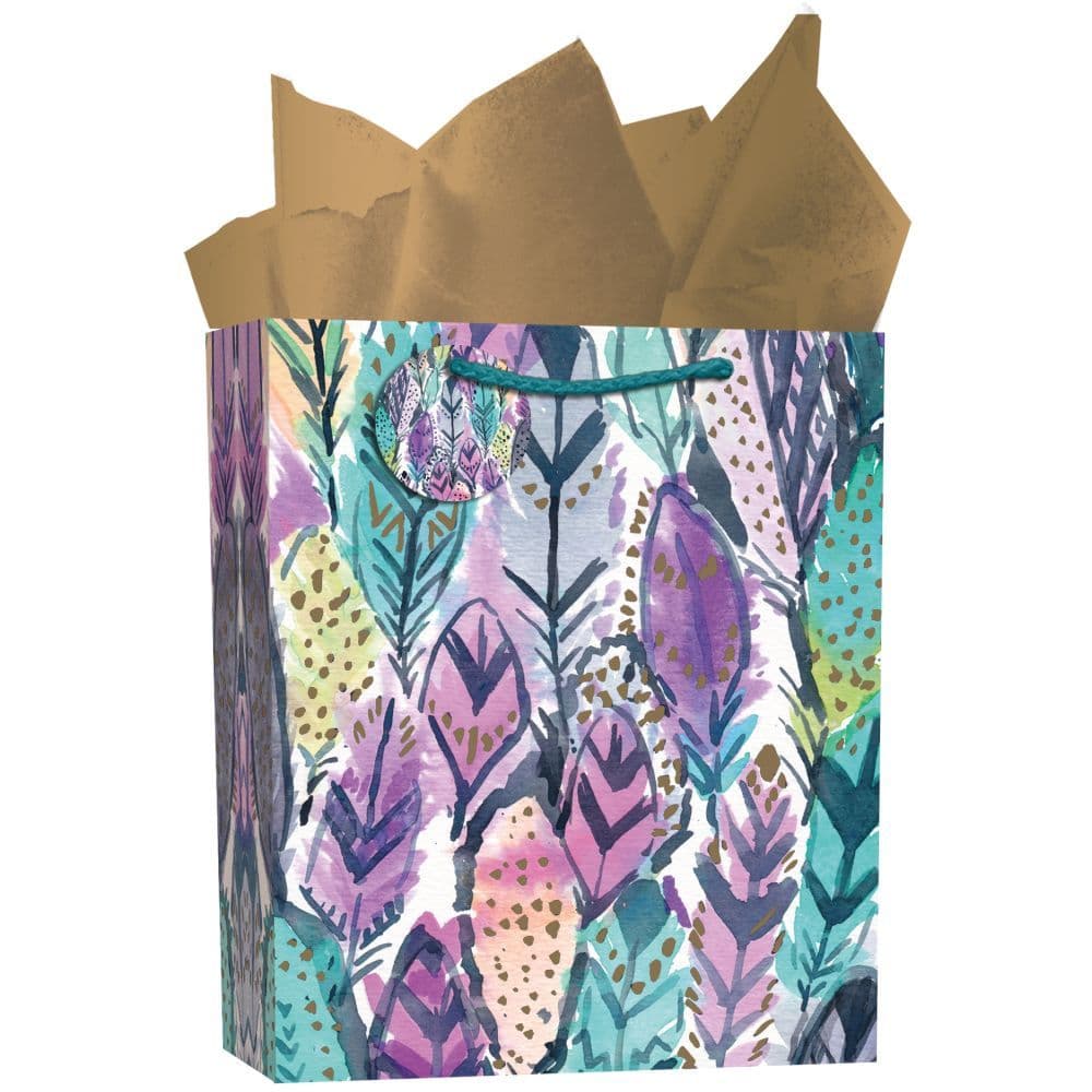 Barbarian Feathers Large Gift Bag by Barbra Ignatiev Main Product  Image width=&quot;1000&quot; height=&quot;1000&quot;