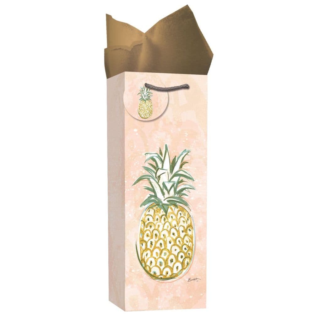 Impressions Pineapple Paradise Bottle Gift Bag by Chad Barrett Main Product  Image width=&quot;1000&quot; height=&quot;1000&quot;