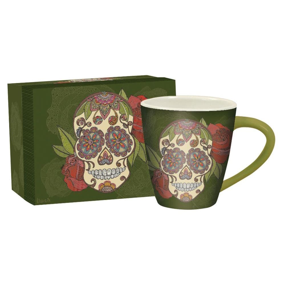 Sugar Skull 17 oz Cafe Mug by Valentina Harper Main Product  Image width=&quot;1000&quot; height=&quot;1000&quot;