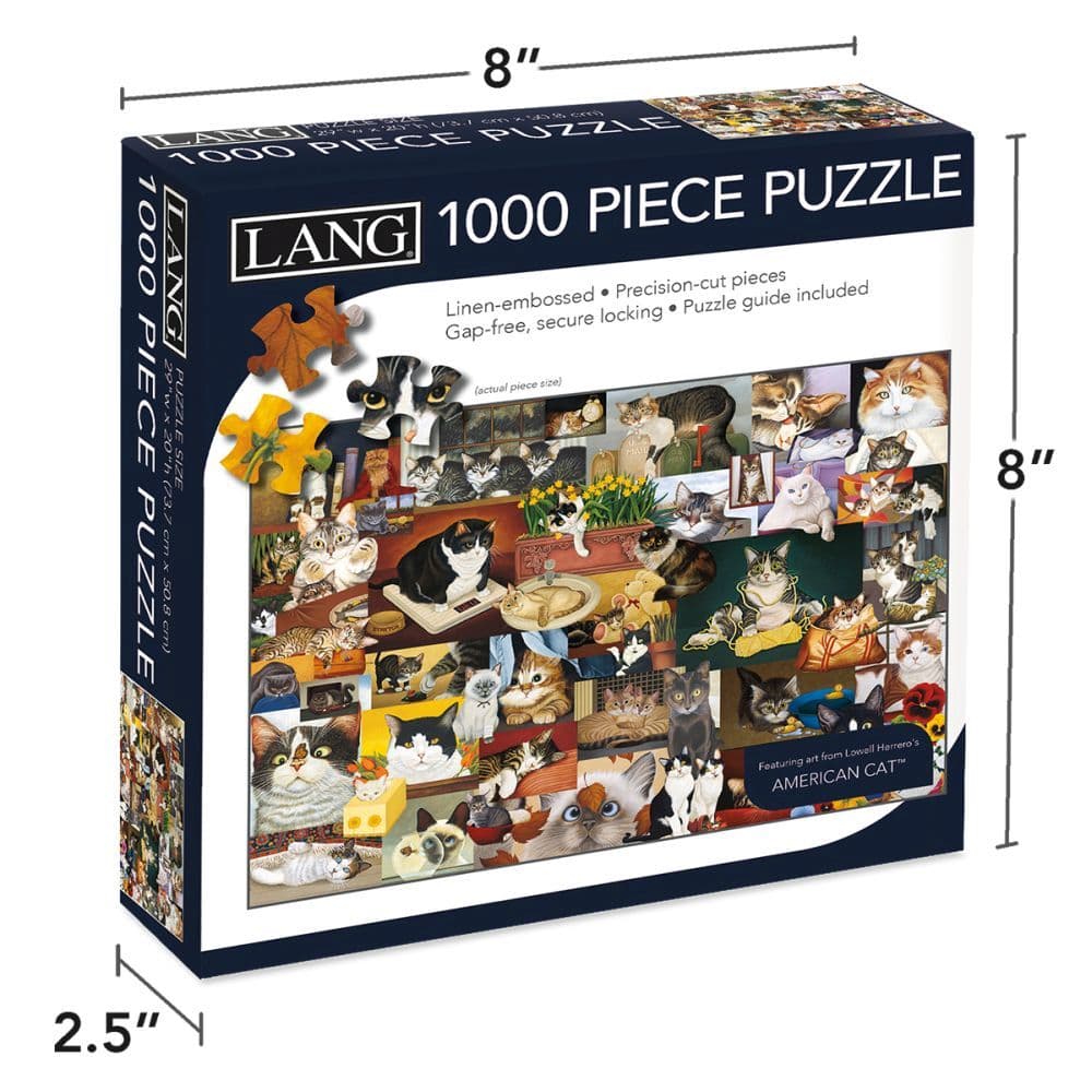 American Cat 1000 Piece Puzzle by Lowell Herrero 4th Product Detail  Image width=&quot;1000&quot; height=&quot;1000&quot;