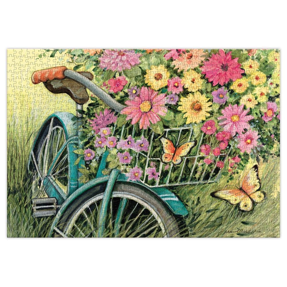 Bicycle Bouquet 1000 Piece Puzzle by Susan Winget 2nd Product Detail  Image width=&quot;1000&quot; height=&quot;1000&quot;