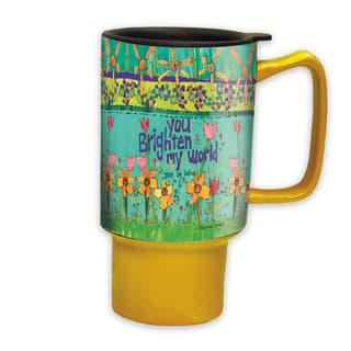 You Brighten My World Ceramic Travel Mug 18 oz