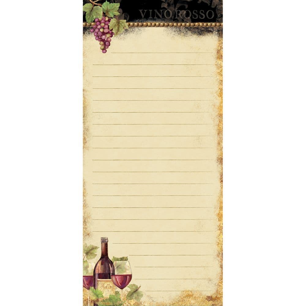 Gilded Wine Mini List Pad by Susan Winget 2nd Product Detail  Image width=&quot;1000&quot; height=&quot;1000&quot;