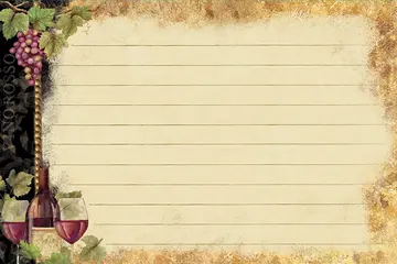 Gilded Wine 4 X 6 Recipe Cards (36 cards) by Susan Winget