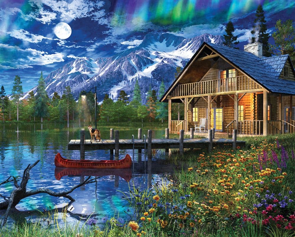 Moon Cabin Retreat 1000 Piece Puzzle Main Product  Image width="1000" height="1000"
