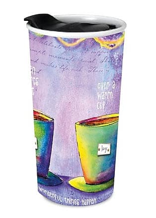 Cuppa Joy Ceramic Traveler Mug by Eliza Todd Main Product  Image width="1000" height="1000"