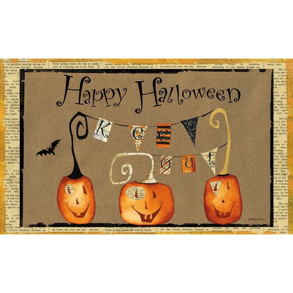 Cheeky Halloween Doormat by Debbie Taylor Kerman Main Product  Image width="1000" height="1000"