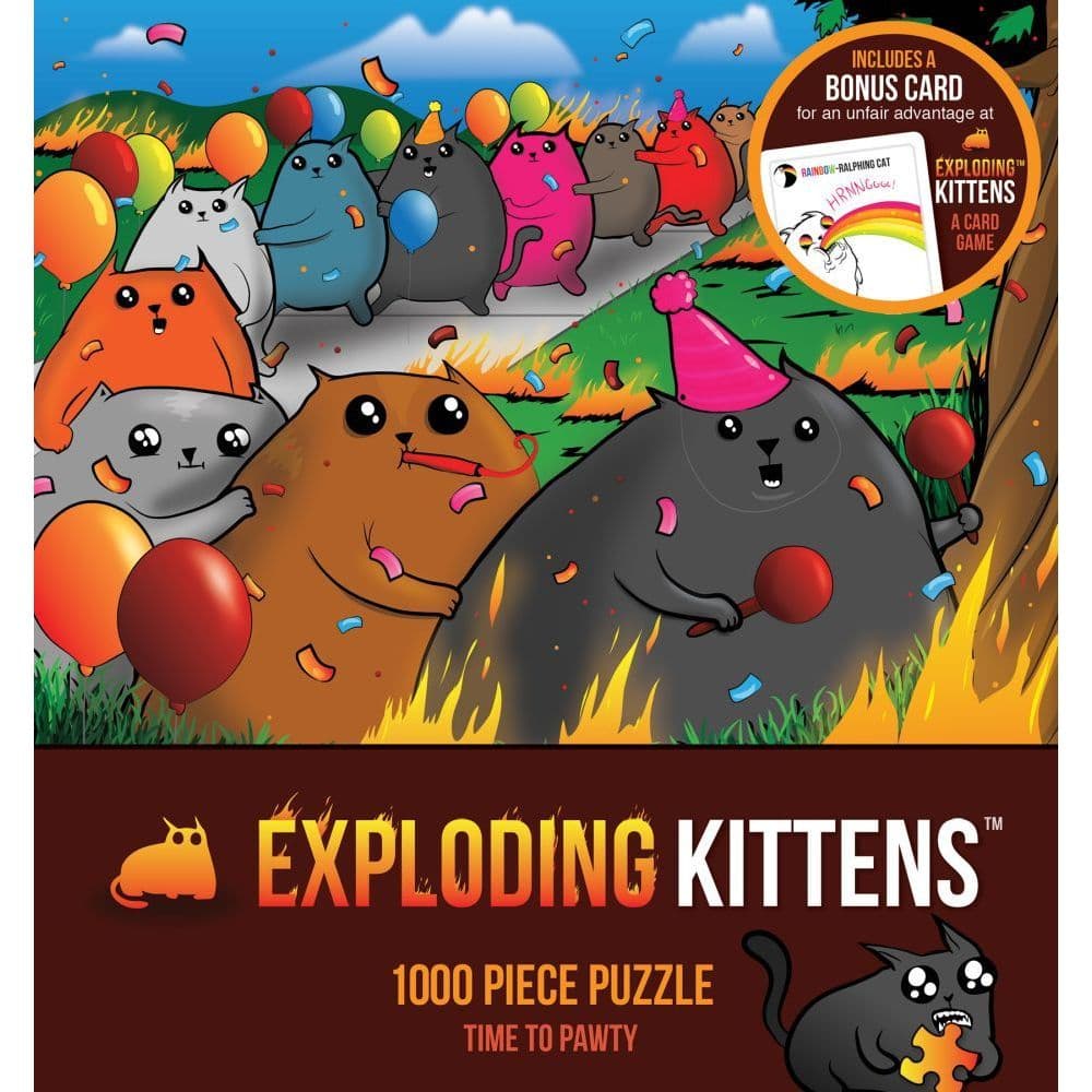 Exploding Kittens 1000pc Puzzle - Calendars.com
