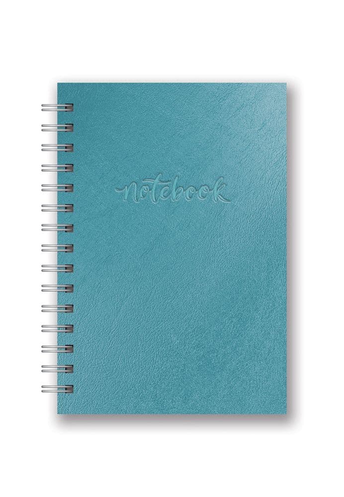 Metallic Blue Spiral Leatheresque Notebook Main Product  Image width="1000" height="1000"