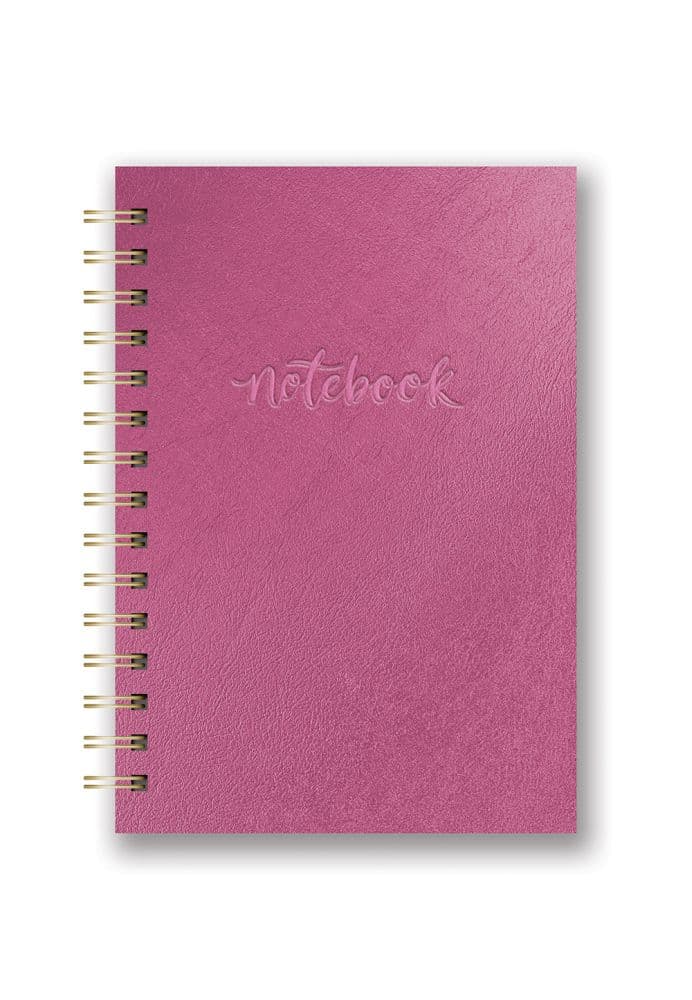 Metallic Pink Spiral Leatheresque Notebook Main Product  Image width="1000" height="1000"