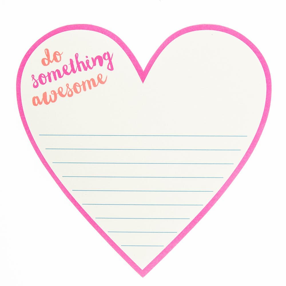 Awesome Heart Die Cut Notepad Main Product  Image width="1000" height="1000"