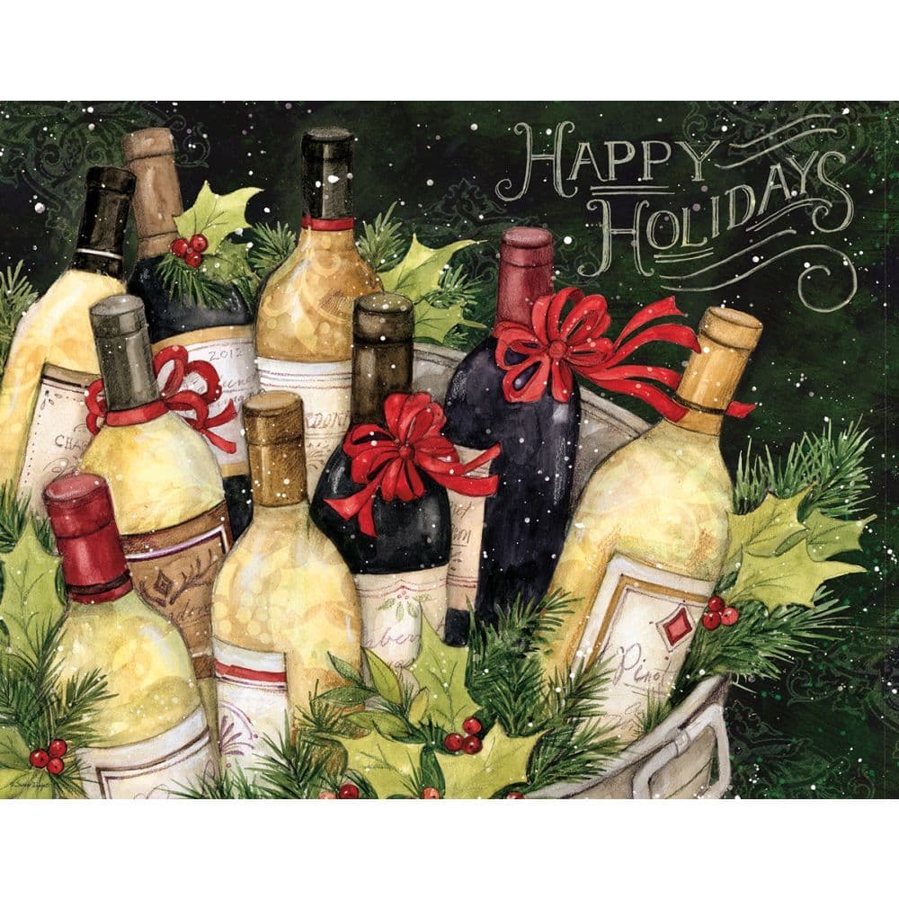 Holiday Spirits Boxed Christmas Cards 18 pack w Decorative Box by Susan Winget Main Product  Image width="1000" height="1000"