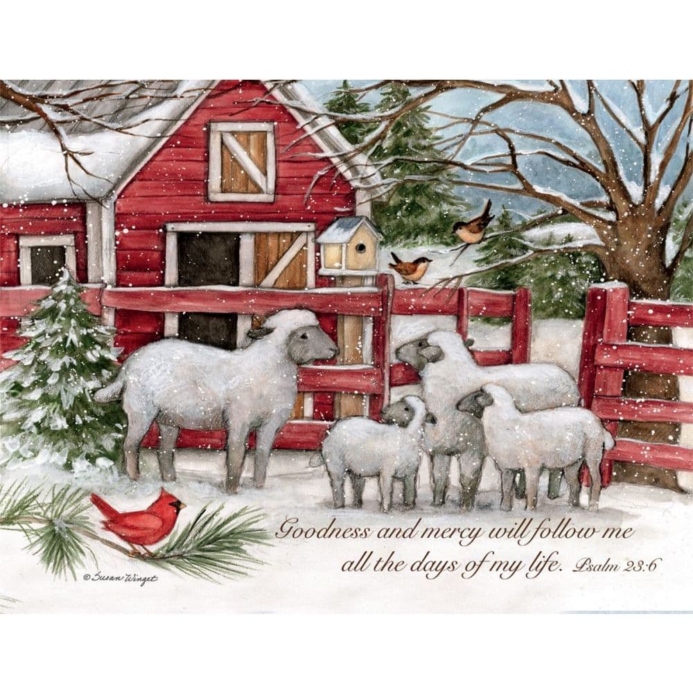 Furry Friend Assorted Boxed Christmas Cards 18 pack w Decorative Box by Lowell Herrero 3rd Product Detail  Image width="1000" height="1000"