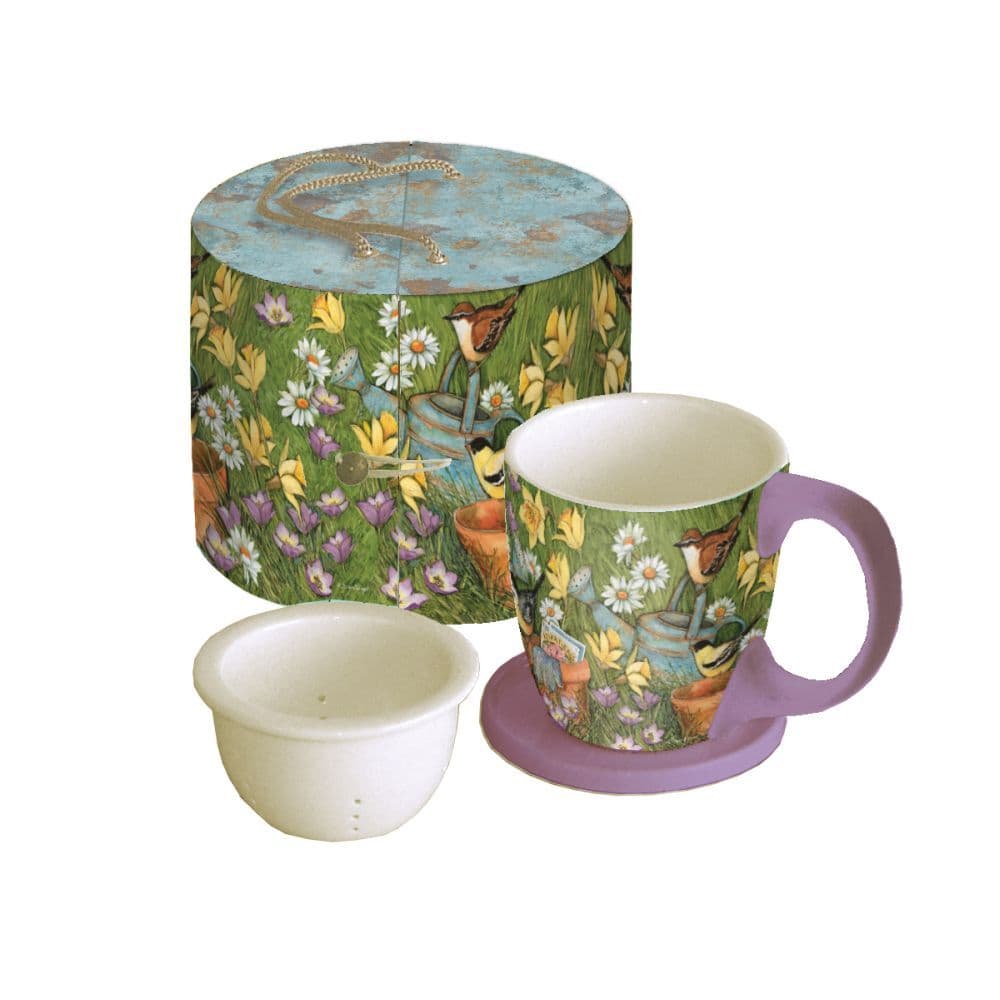 Garden Pots Tea Cup Set by Susan Winget Main Product  Image width="1000" height="1000"