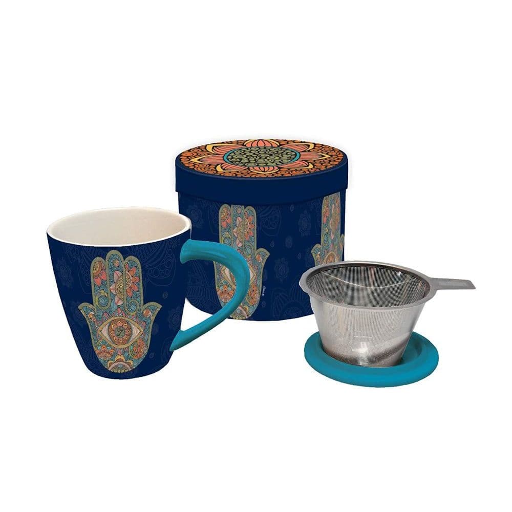 Hamsa Tea Infusion Mug by Valentina Harper Main Product  Image width="1000" height="1000"