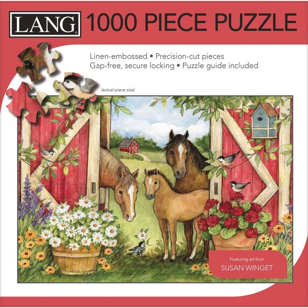 LANG Susan Winget Mason Flowers 1000 Piece Puzzle - Linen Finish, 29x20 Inches, Art Print Guide Included - View #9