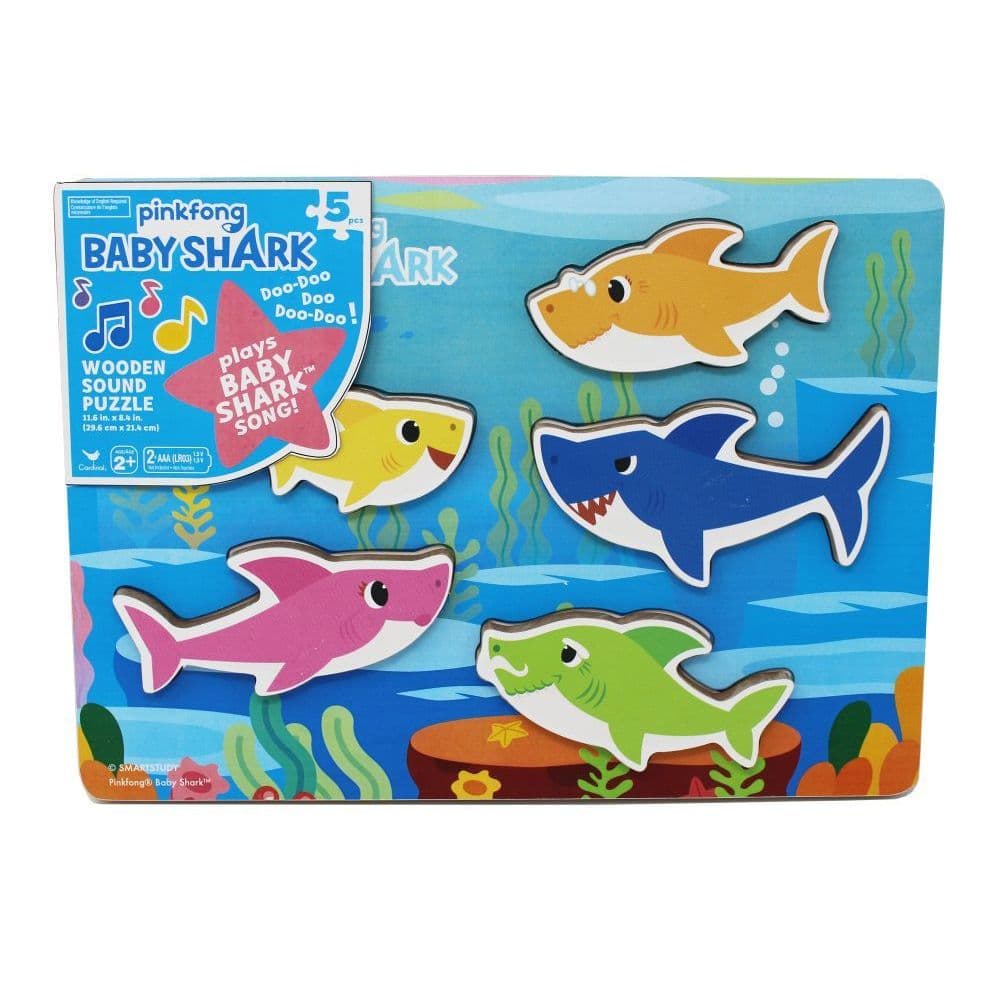 Baby Shark Wooden Sound Puzzle Main Product  Image width="1000" height="1000"