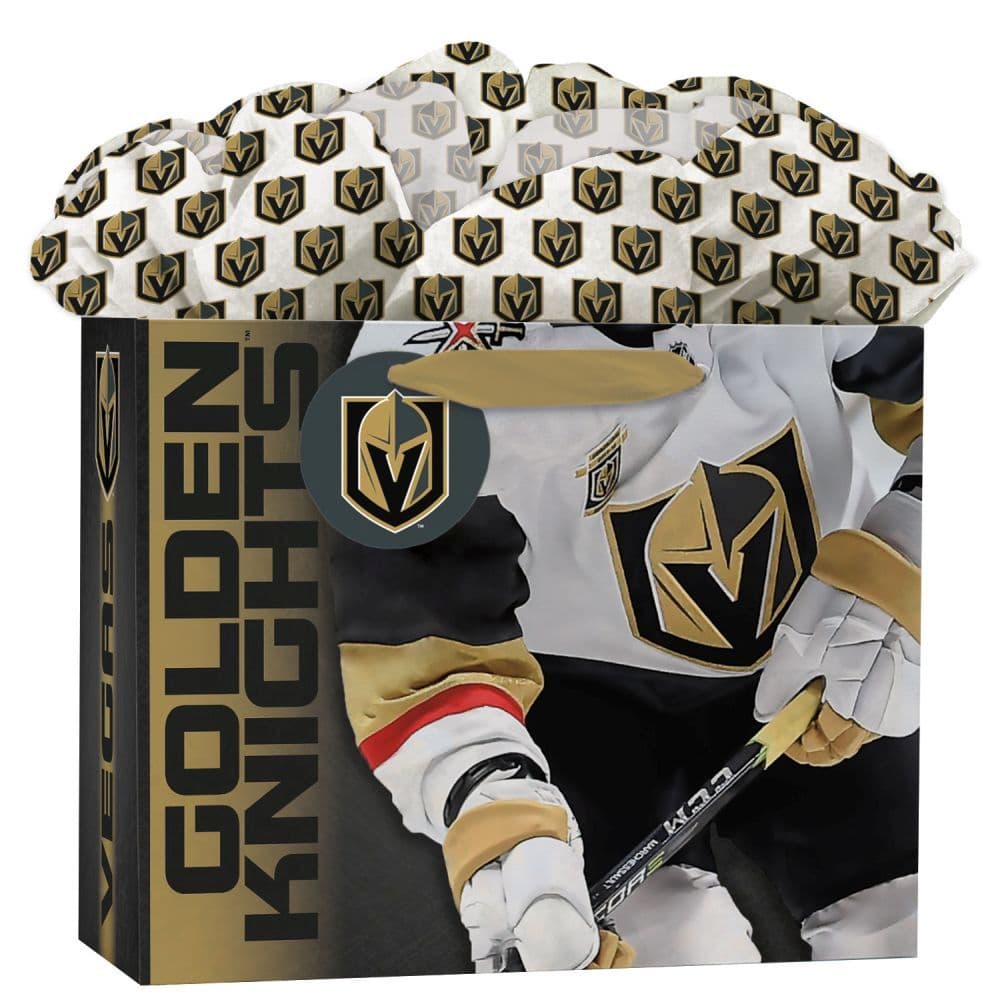 Vegas Golden Knights Medium Gogo Gift Bag Main Product  Image width="1000" height="1000"