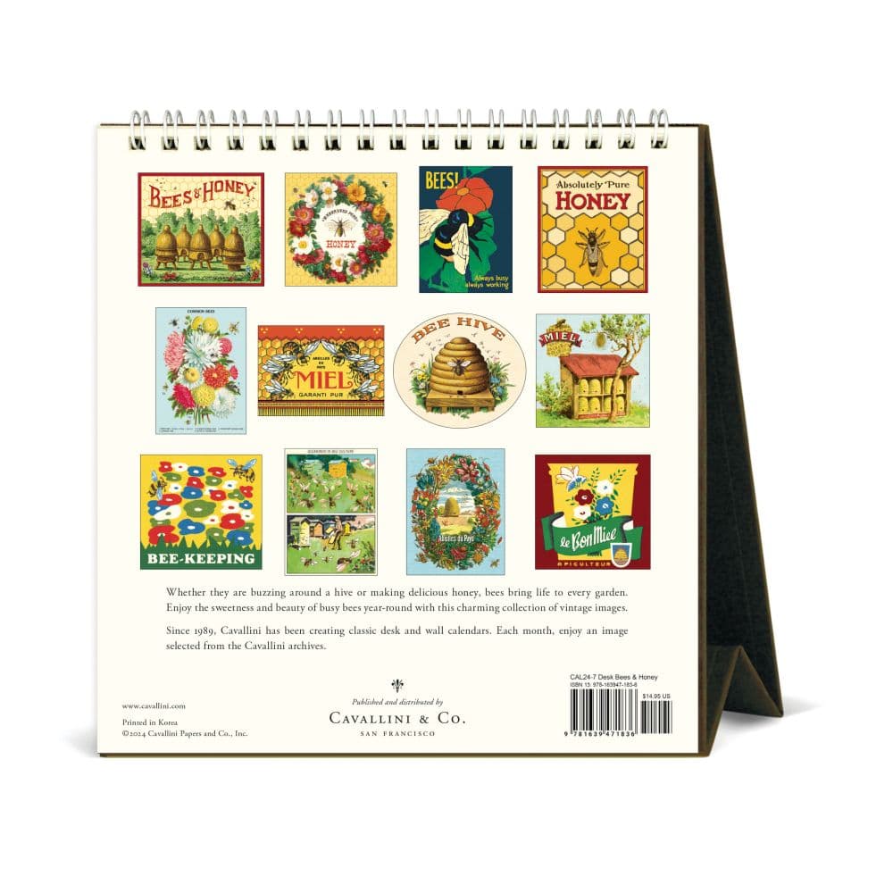 Bees 2025 Easel Desk Calendar Second Alternate Image width=&quot;1000&quot; height=&quot;1000&quot;