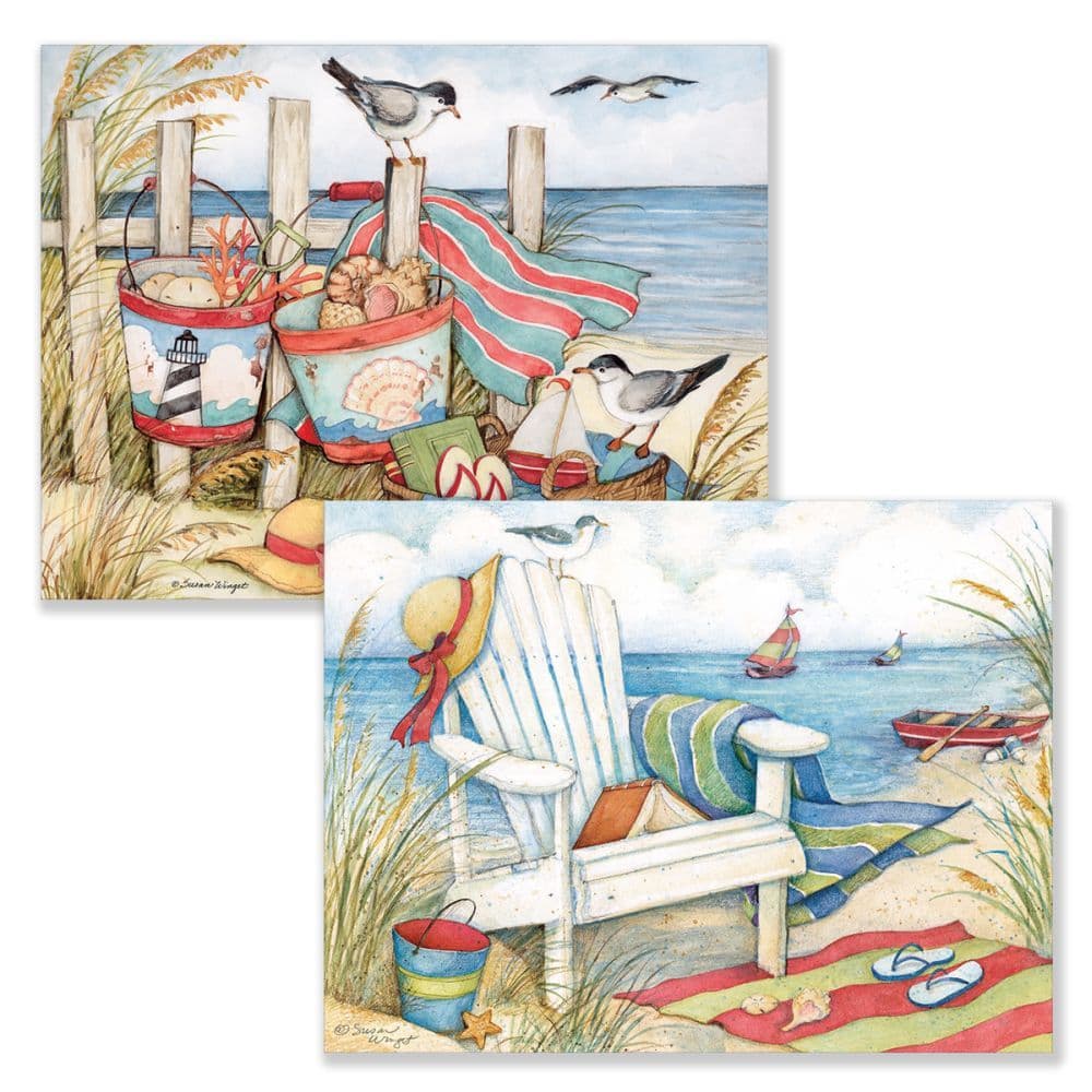 Just Beachy Assorted Boxed Note Cards by Susan Winget 2nd Product Detail  Image width="1000" height="1000"