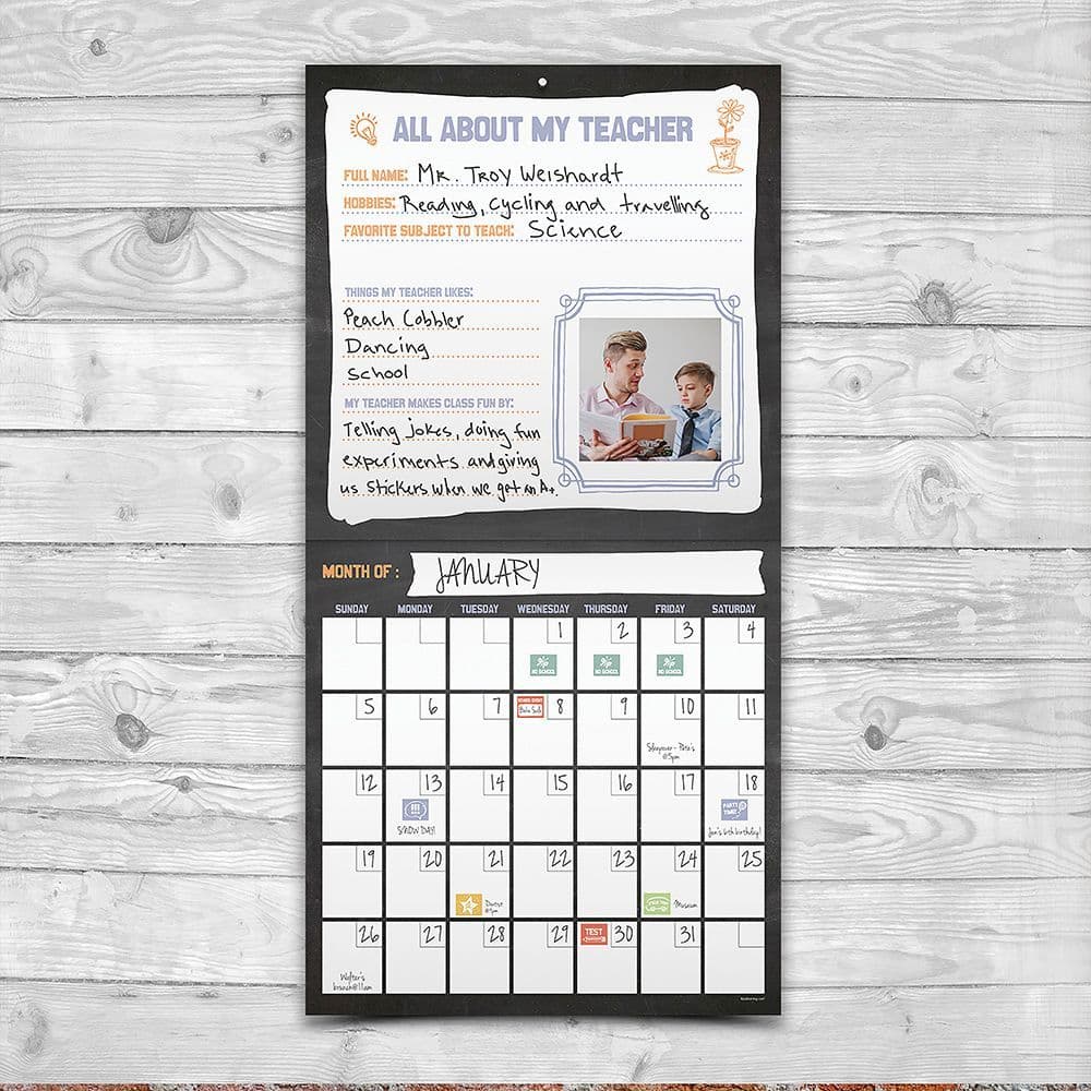 My School Year Perpetual Wall Calendar 7th Product Detail  Image width="1000" height="1000"
