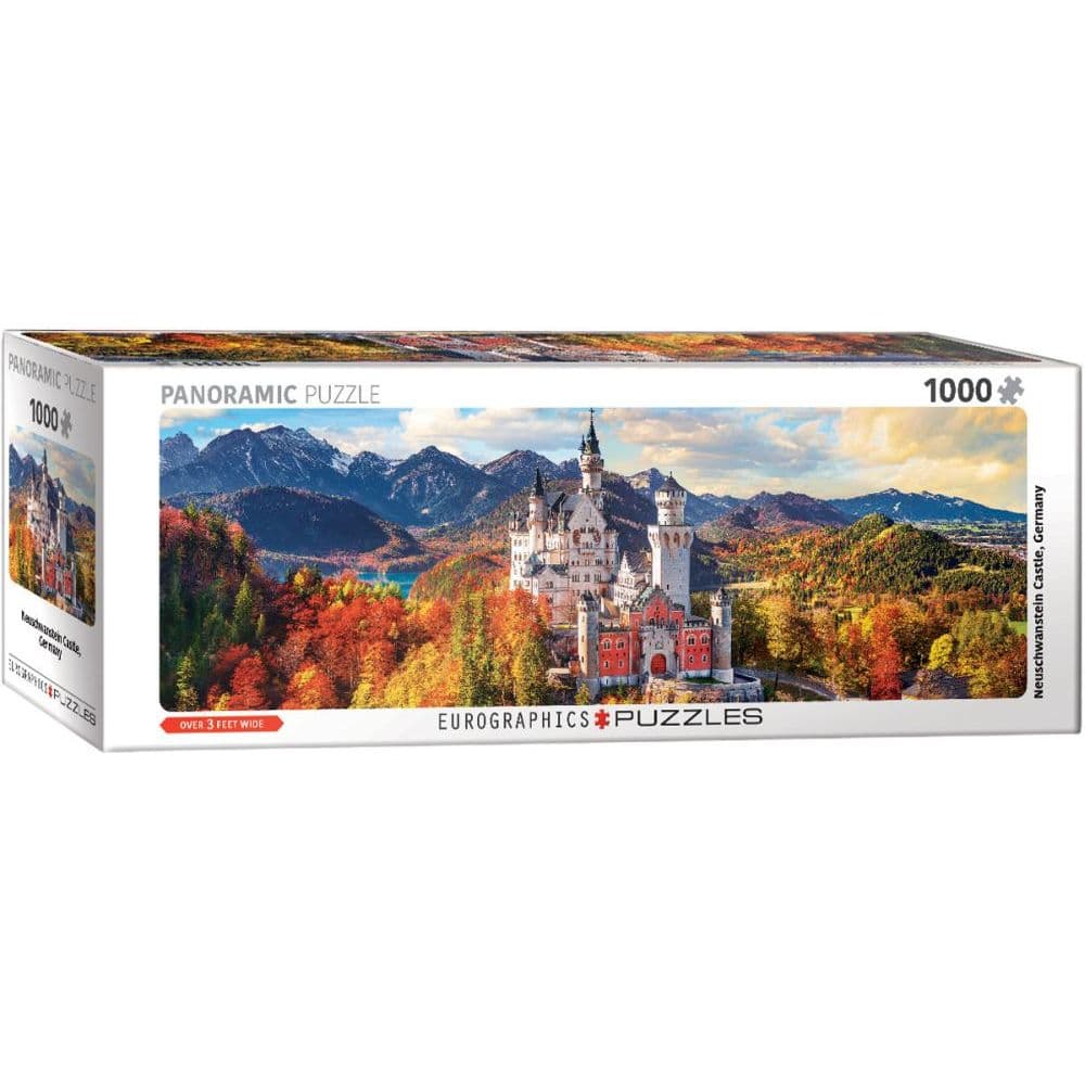 Neuschwanstein Castle Fall 1000pc Panoramic Puzzle Main Product  Image width="1000" height="1000"