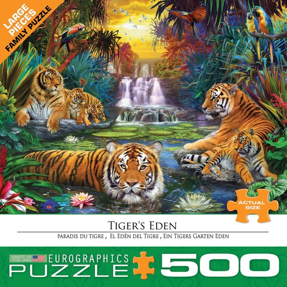 Tigers Eden Ciro Marchetti 500 Piece Puzzle Main Product  Image width="1000" height="1000"