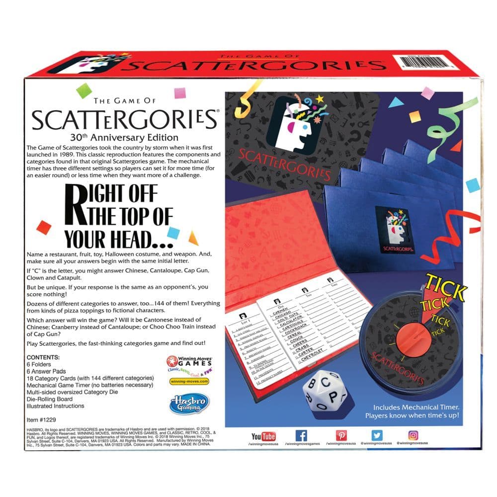 Scattergories 30th Anniversary Edition 3rd Product Detail  Image width="1000" height="1000"