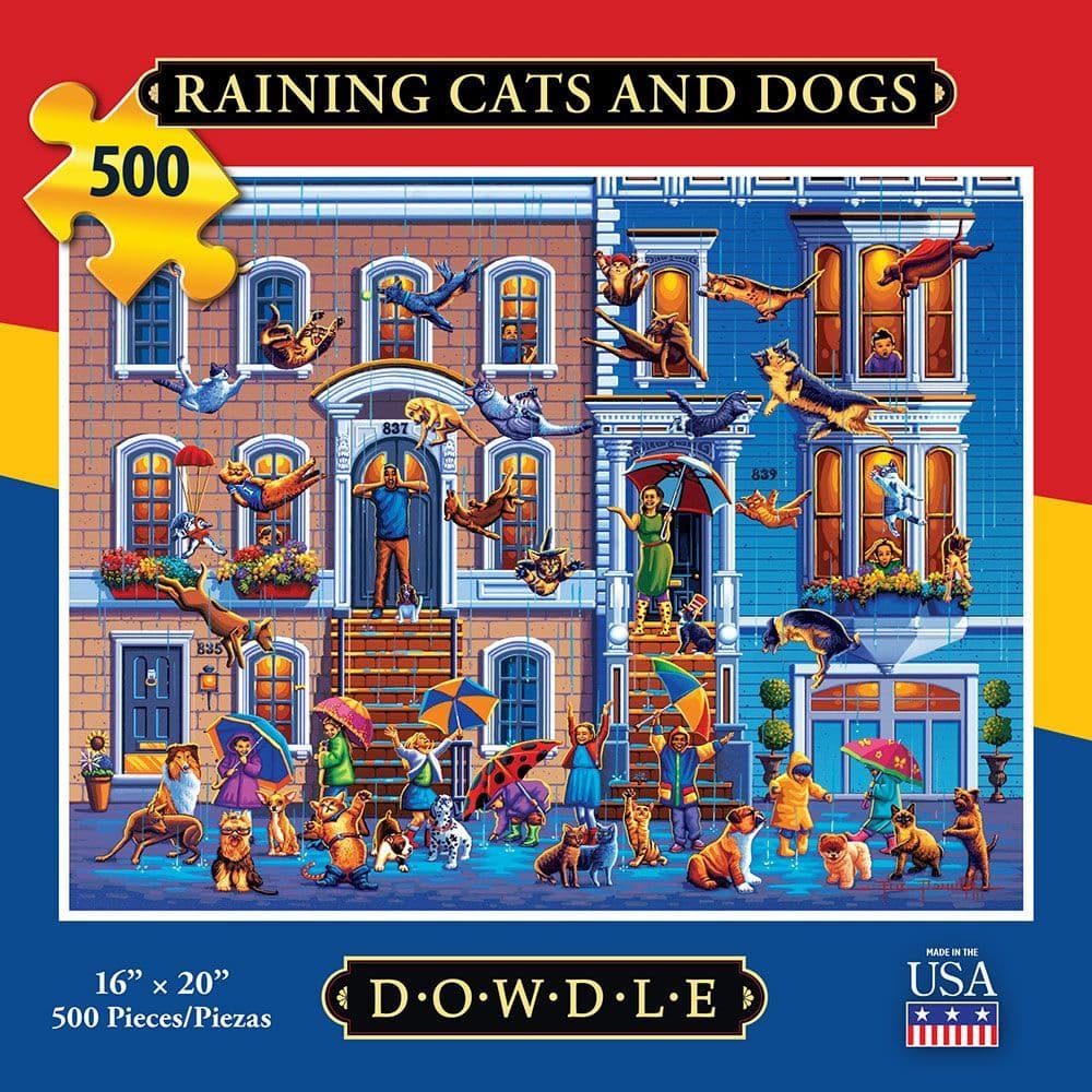 Raining Cats and Dogs 500pc Puzzle Main Product  Image width="1000" height="1000"