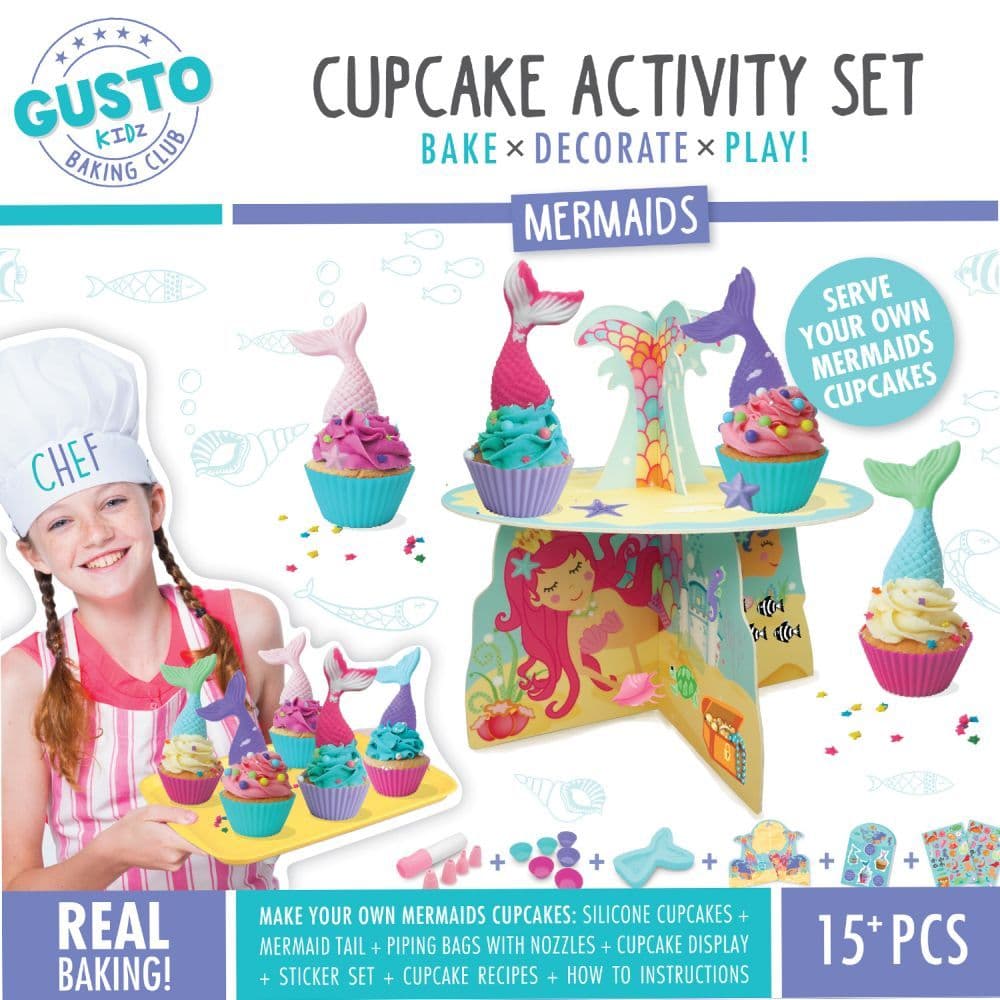 Gusto Mermaids Cupcake Activity Set Main Product  Image width=&quot;1000&quot; height=&quot;1000&quot;