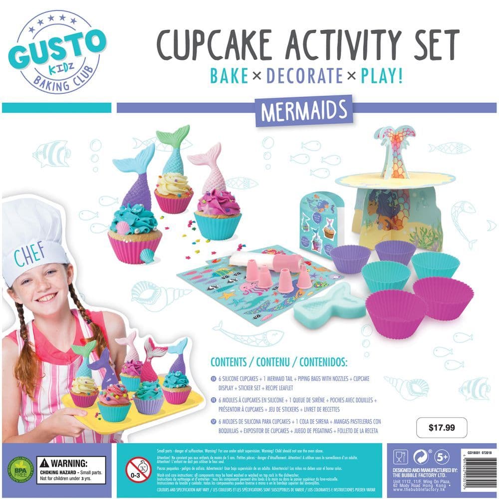 Gusto Mermaids Cupcake Activity Set 2nd Product Detail  Image width=&quot;1000&quot; height=&quot;1000&quot;