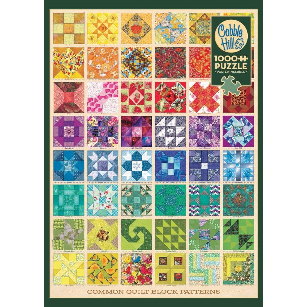 Common Quilt Blocks 1000pc Puzzle Main Product  Image width=&quot;1000&quot; height=&quot;1000&quot;
