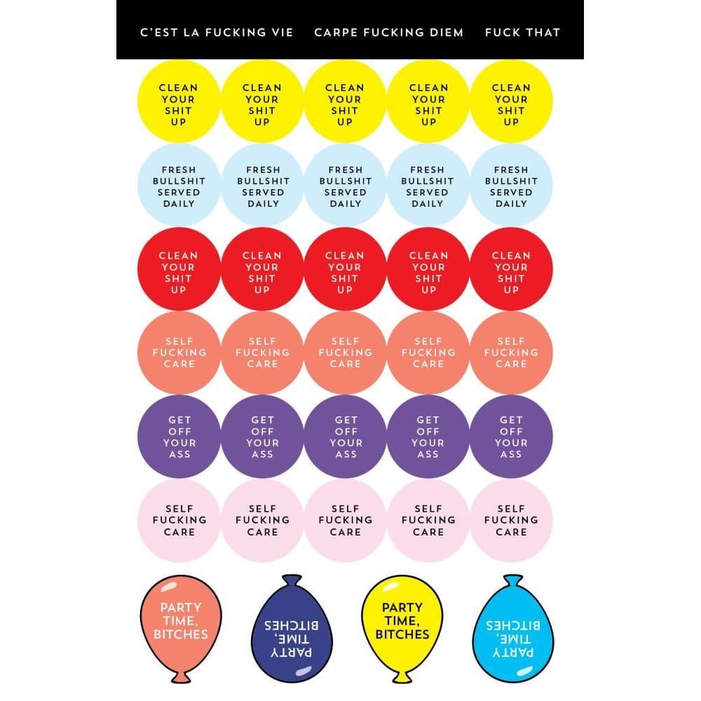 F*cking Planner Stickers 2nd Product Detail  Image width=&quot;1000&quot; height=&quot;1000&quot;