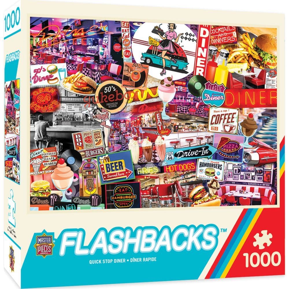 Quick Stop Diner 1000pc Puzzle Main Product  Image width="1000" height="1000"