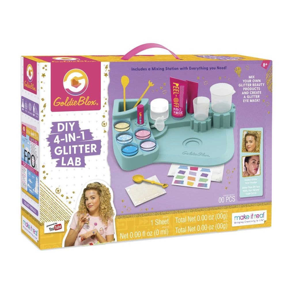 Make It Real Goldie Blox 4 In 1 Glitter Lab