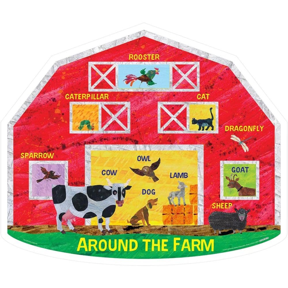 Around the Farm 2 Sided Floor Puzzle Main Product  Image width="1000" height="1000"